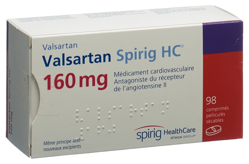 VALSARTAN Spirig HC 160 mg, image 2 sur 2