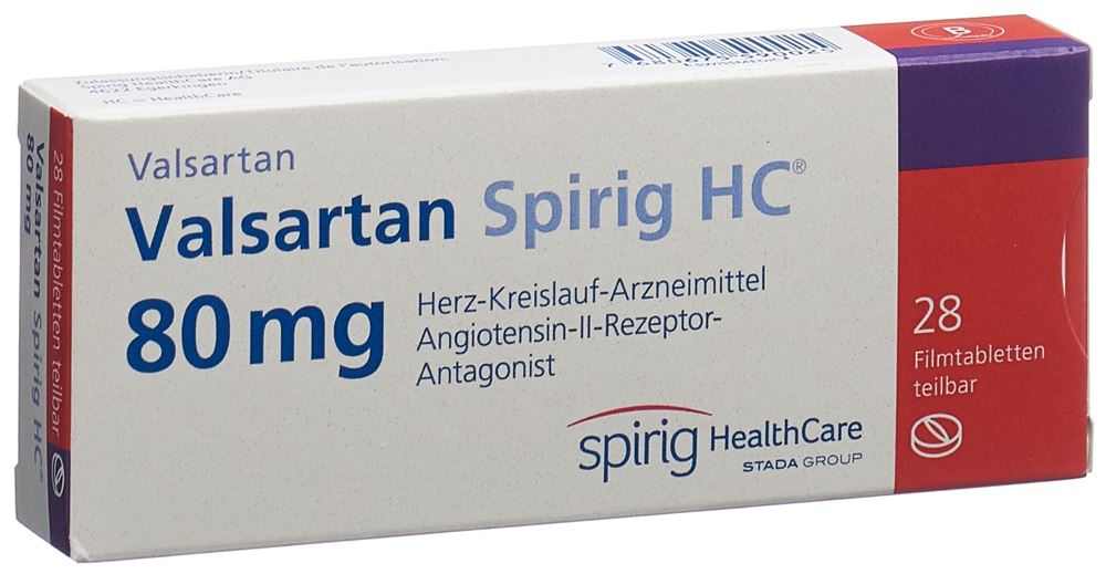 VALSARTAN Spirig HC 80 mg, Hauptbild