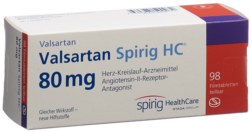 VALSARTAN Spirig HC 80 mg, Hauptbild