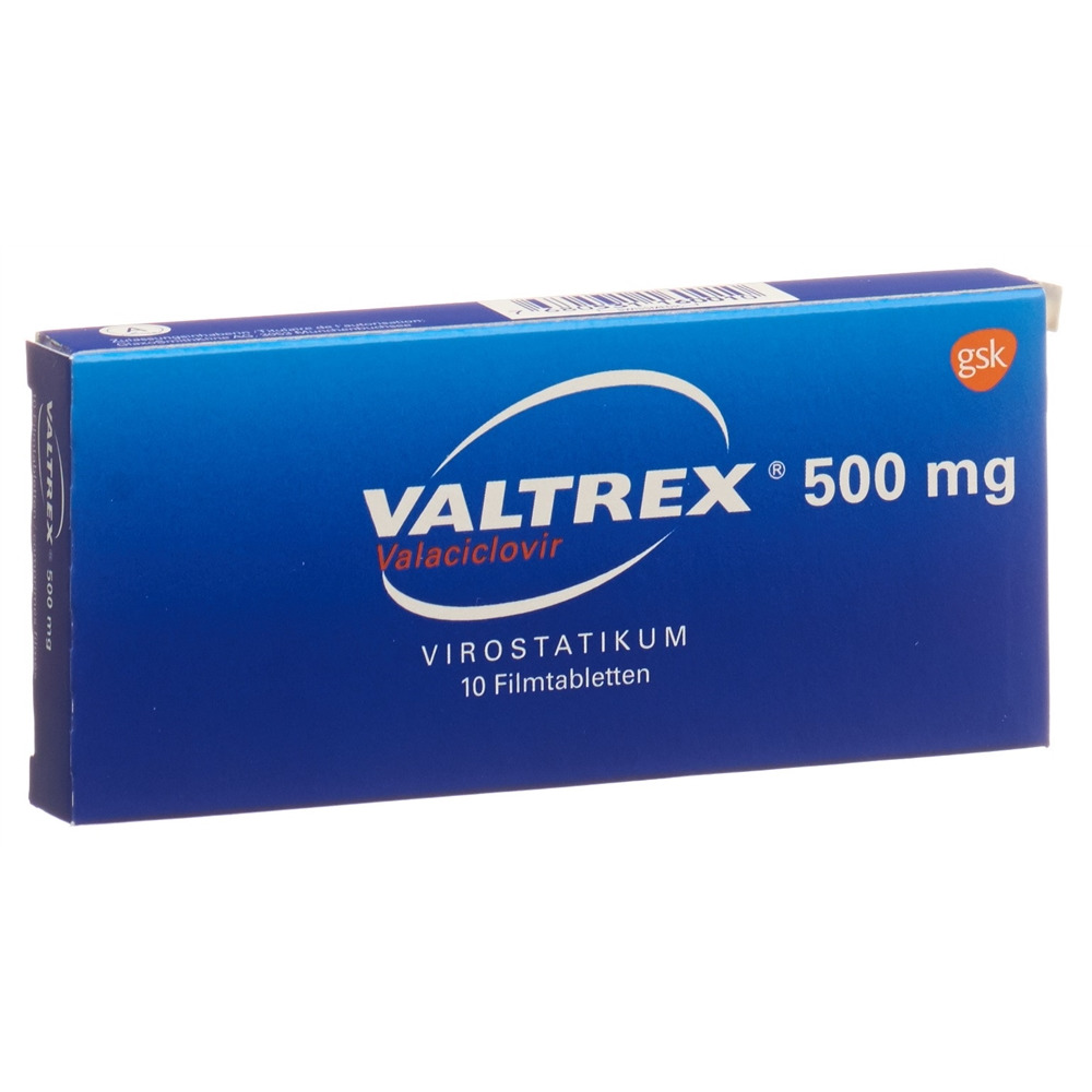 VALTREX Filmtabl 500 mg Blist 10 Stk, Hauptbild