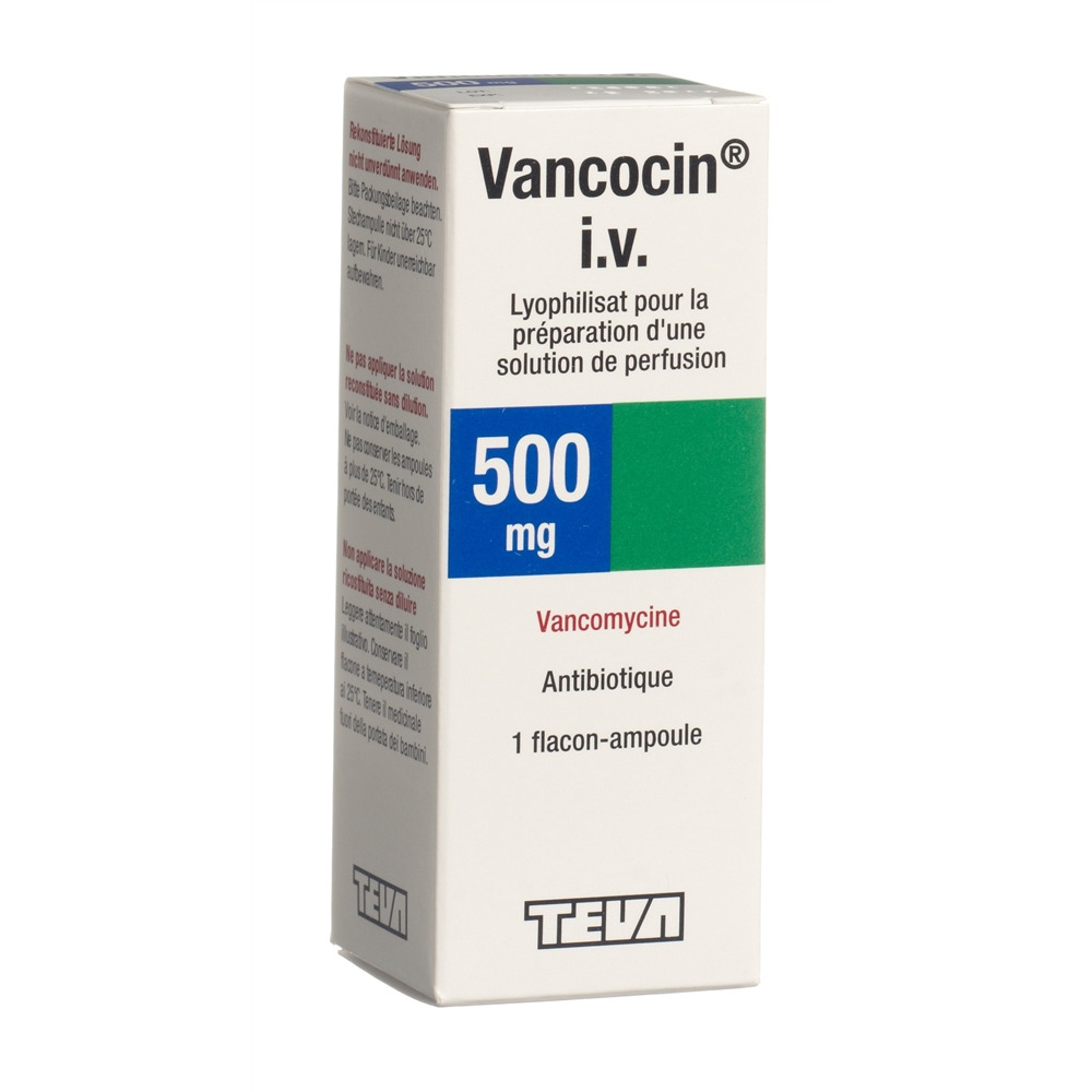 Vancocin subst sèche 500 mg i.v. flac 1 pce, image 2 sur 2