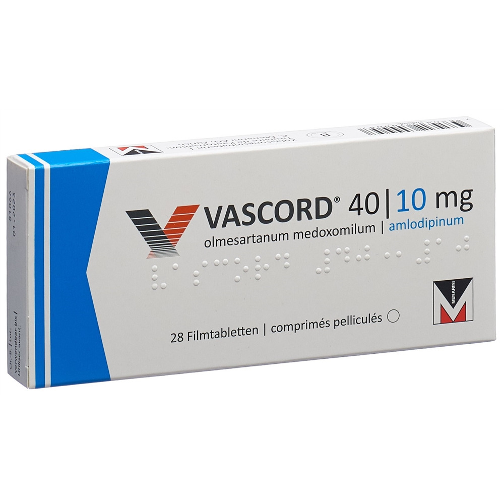 VASCORD cpr pell 40/10 mg blist 28 pce, image principale