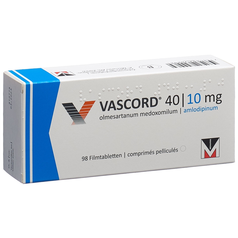 VASCORD Filmtabl 40/10 mg Blist 98 Stk, Hauptbild