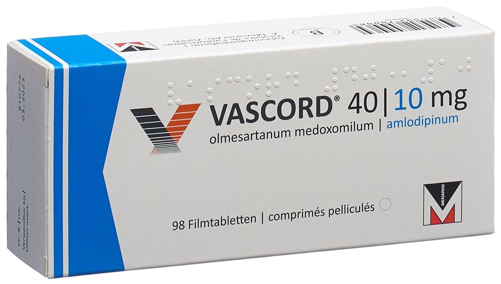 VASCORD Filmtabl 40/10 mg Blist 98 Stk, Hauptbild
