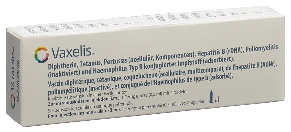 VAXELIS Inj Susp mit 2 separaten Nadeln Fertspr 0.5 ml, Hauptbild