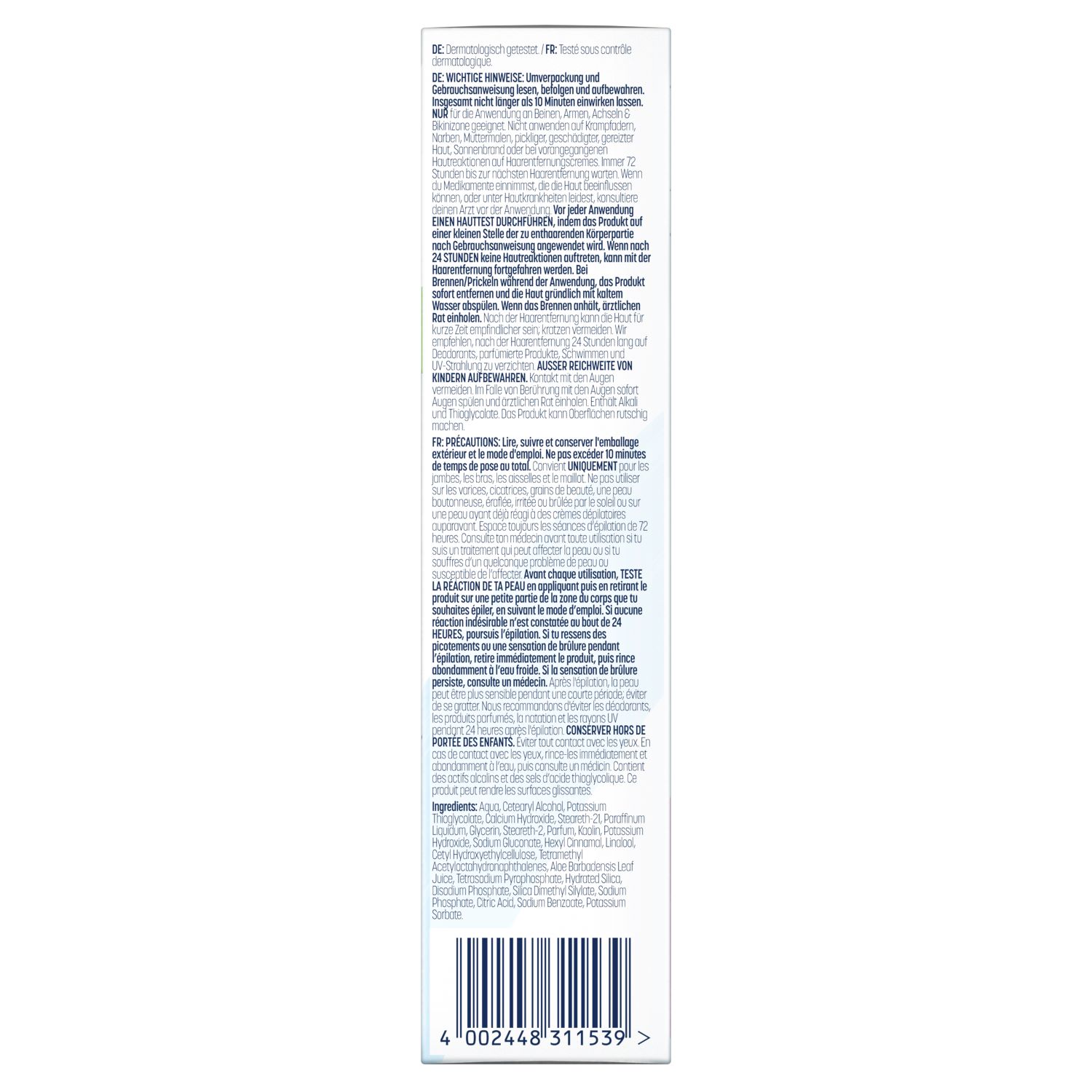 Veet pure crème dépilatoire, image 3 sur 3