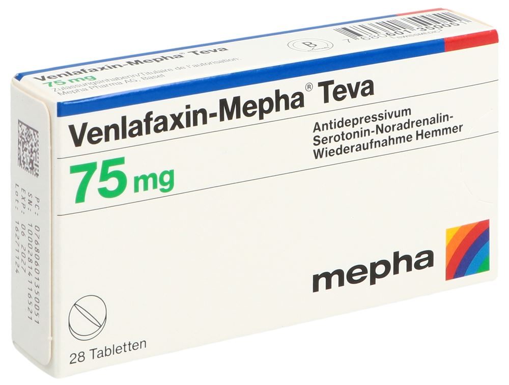 VENLAFAXINE Mepha Teva 75 mg, Hauptbild