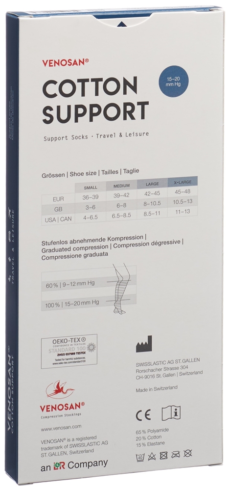 VENOSAN COTTON SUPPORT Socks A-D, image 2 sur 2