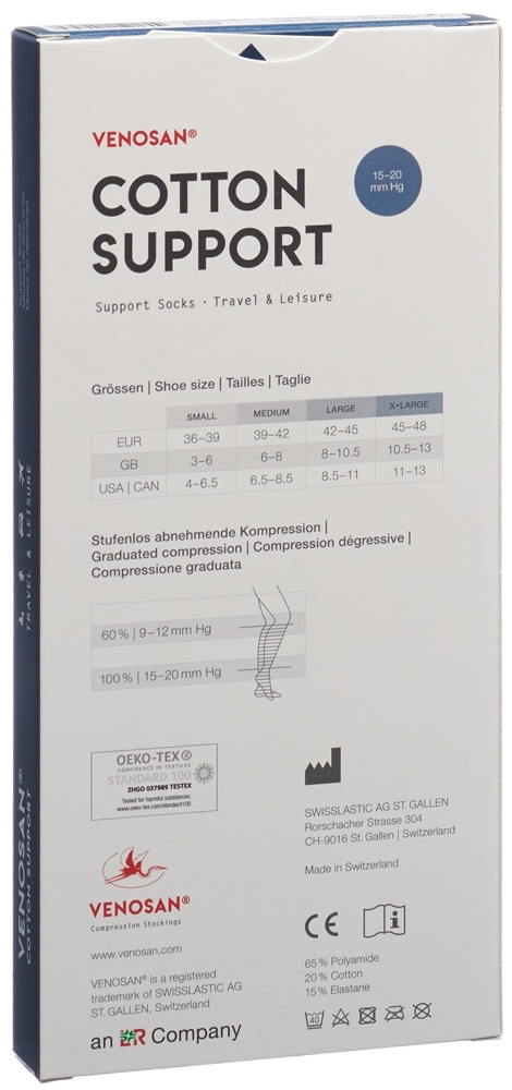 VENOSAN COTTON SUPPORT Socks A-D, image 2 sur 2