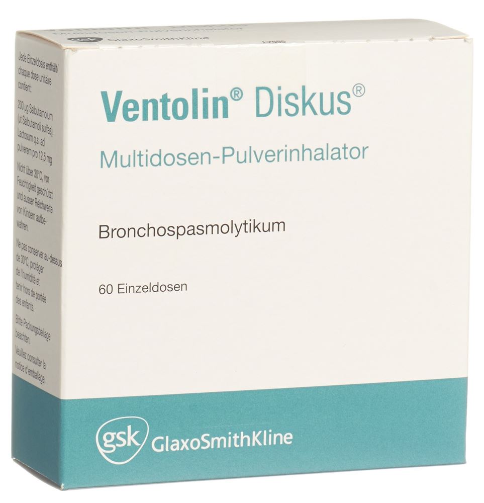 VENTOLIN Diskus Multidos 200 mcg, Hauptbild
