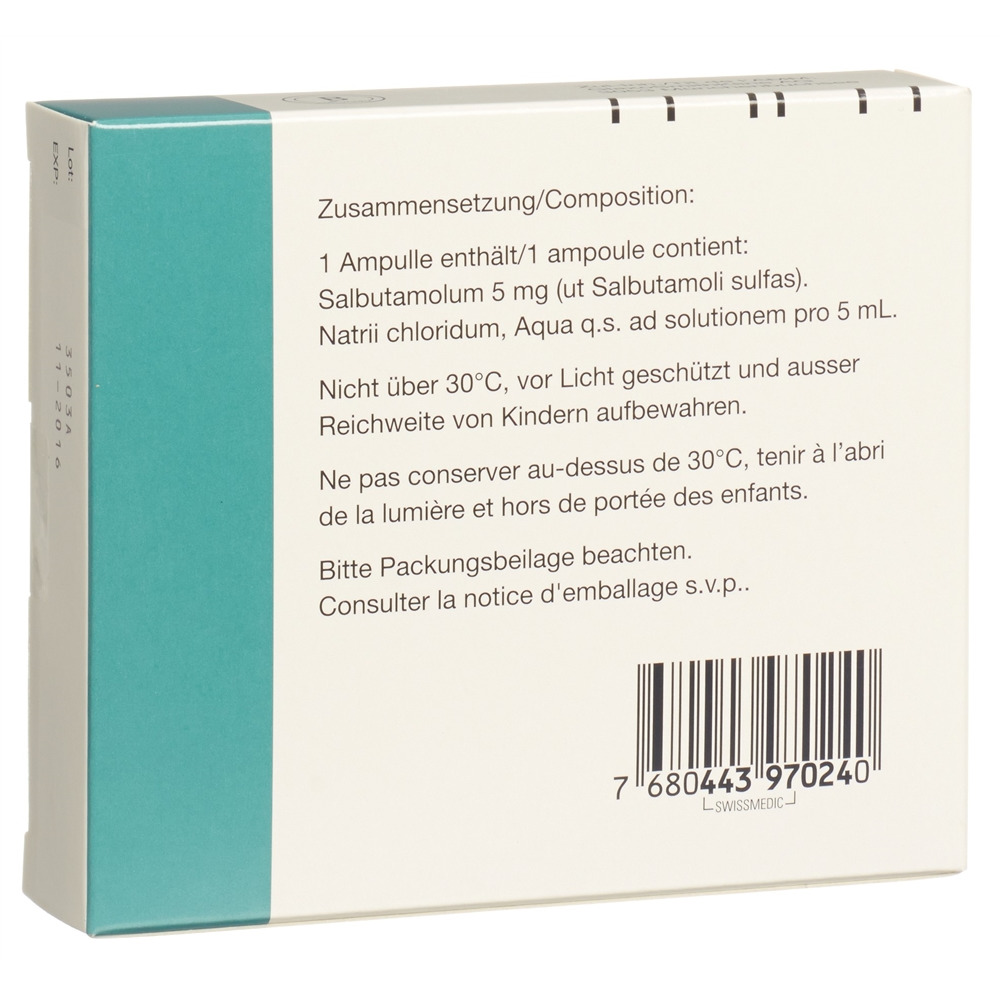 VENTOLIN Inf Konz 5 mg/5ml Amp 5 ml, Bild 2 von 2