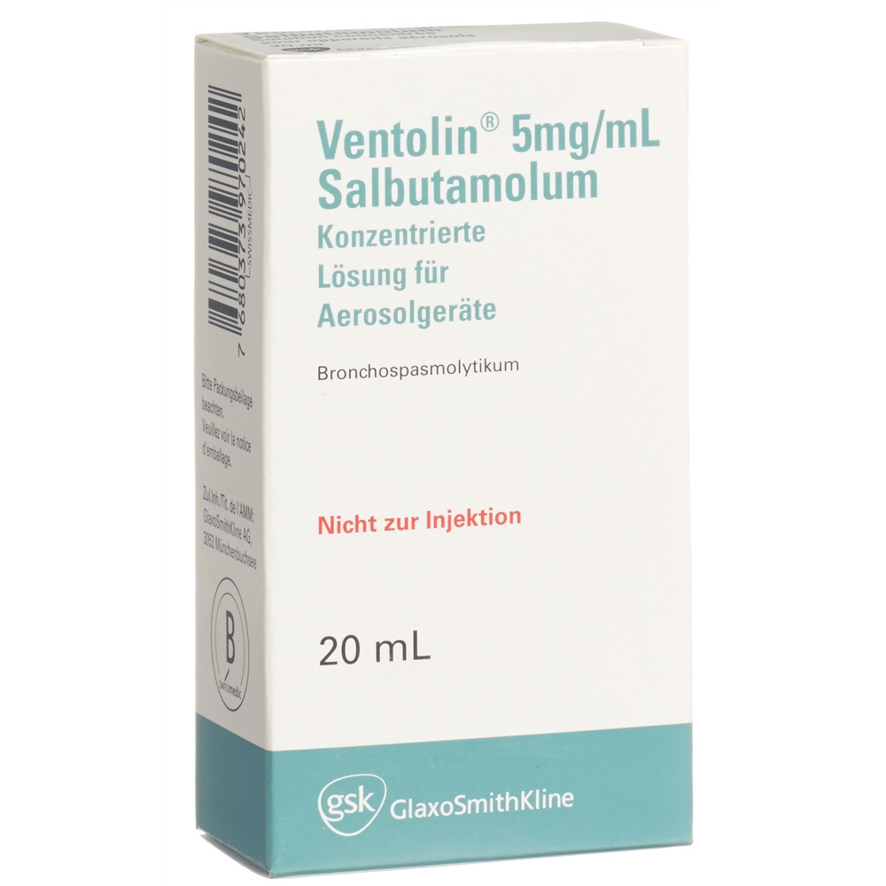 VENTOLIN Inhal Lös 5 mg/ml Fl 20 ml, Hauptbild