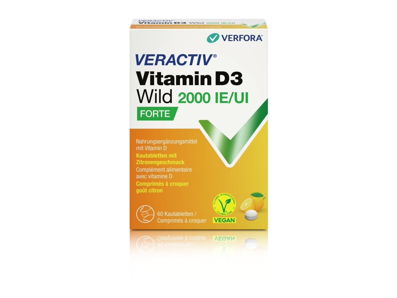 VERACTIV Vitamin D3 Wild cpr croquer 2000 IE