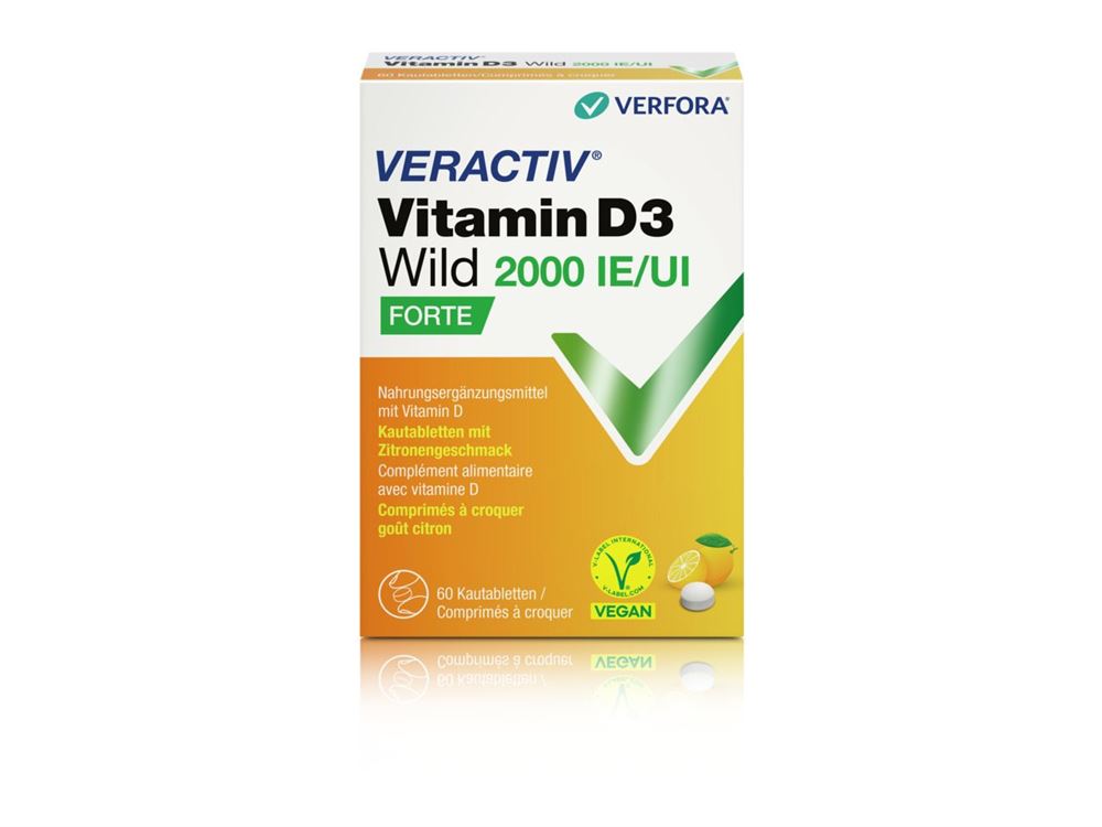 VERACTIV Vitamin D3 Wild cpr croquer 2000 IE
