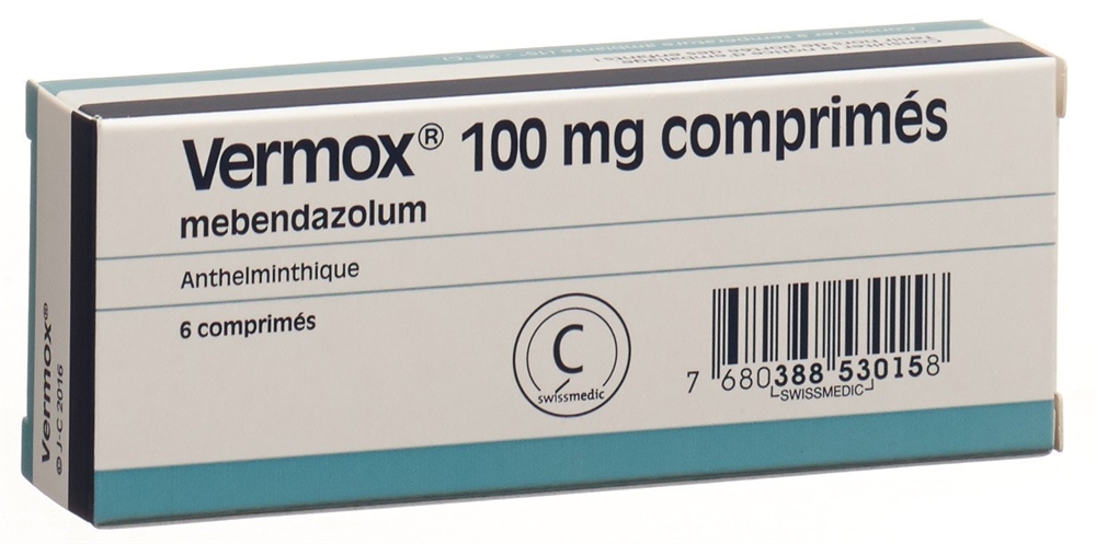 VERMOX cpr 100 mg blist 6 pce, image 4 sur 4