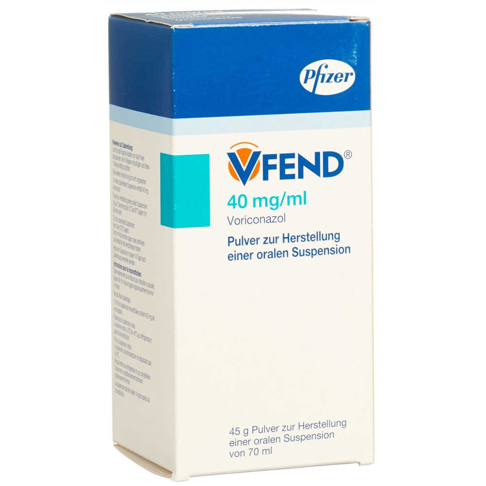 VFEND Plv 40 mg/ml für Suspension Fl 70 ml, Hauptbild