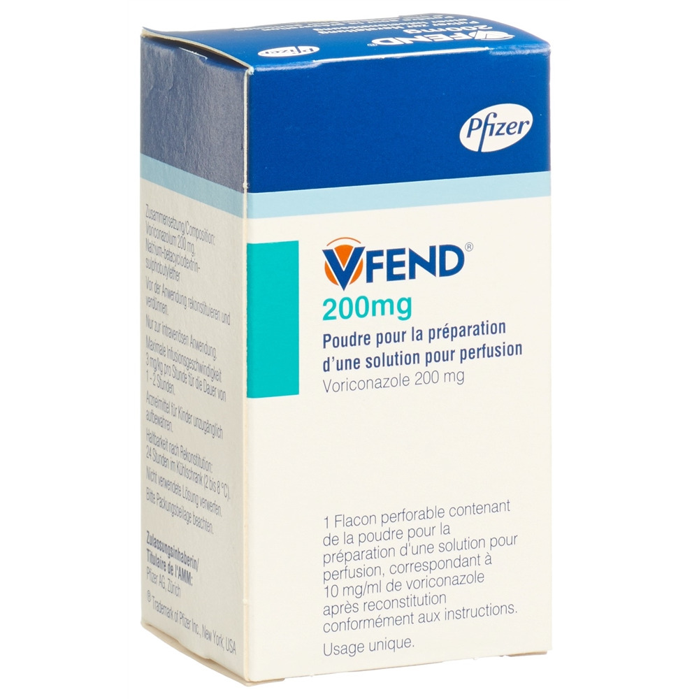 VFEND subst sèche 200 mg pour solution pour perfusion amp 1 pce, image 2 sur 2