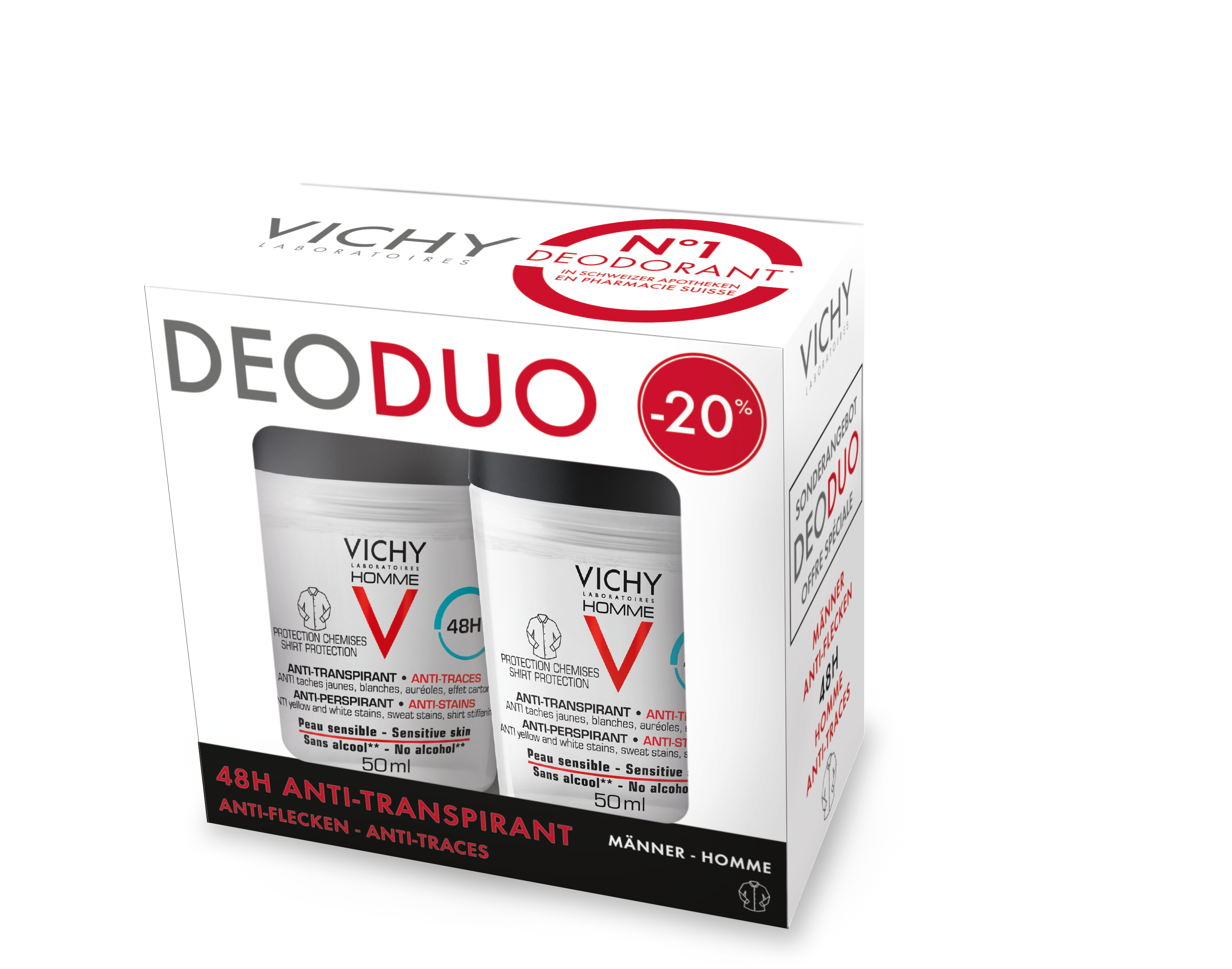 Vichy Homme Deo Anti-Flecken 48H, Bild 3 von 6