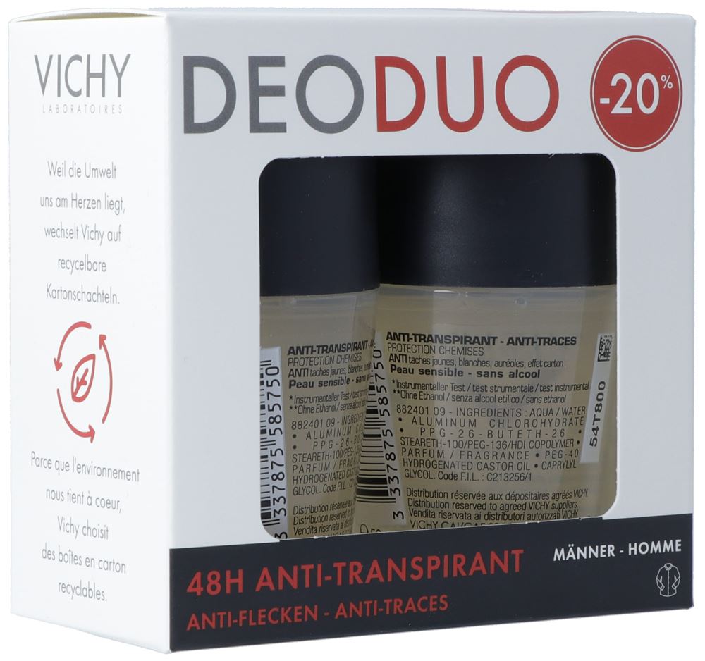 Vichy Homme déo anti-traces 48h