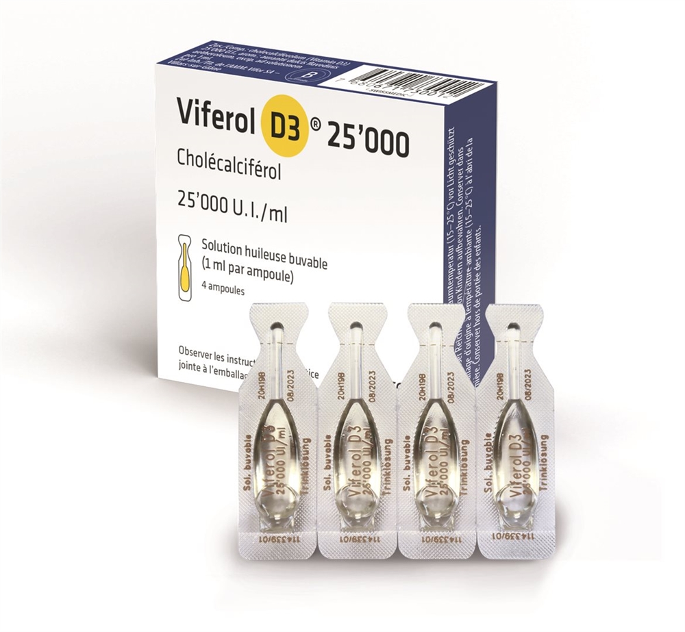 VIFEROL D3 Trink Lös 25000 IE/ml Amp 4 Stk, Bild 2 von 2