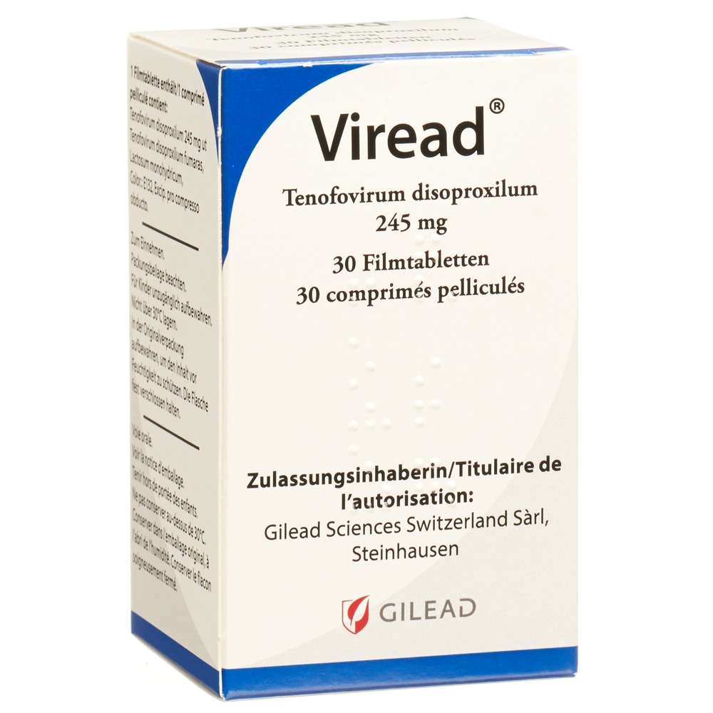 VIREAD cpr pell 245 mg bte 30 pce, image principale