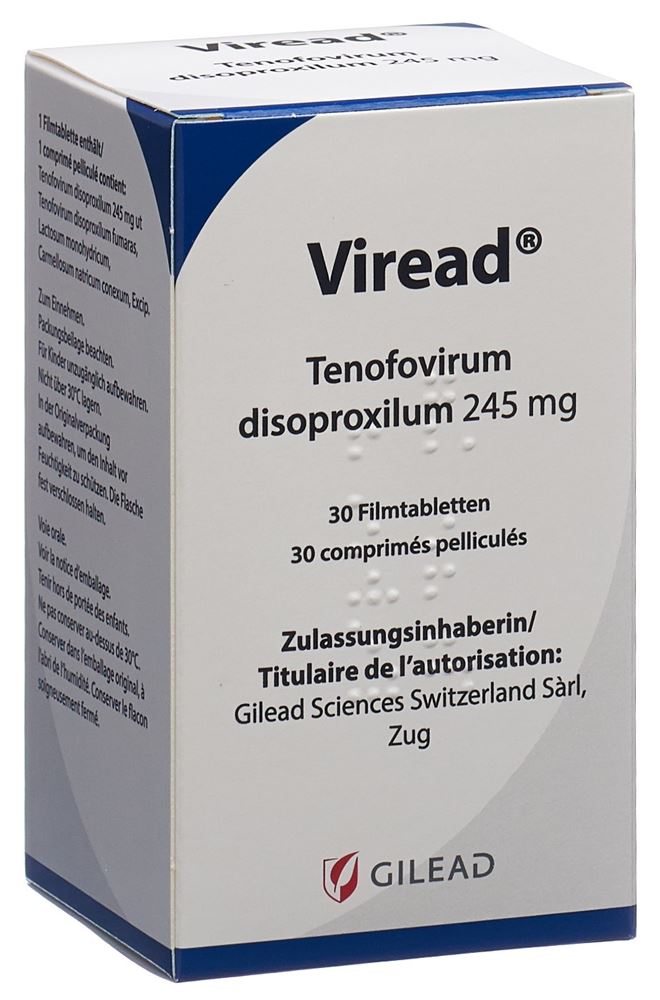 VIREAD cpr pell 245 mg bte 30 pce, image principale