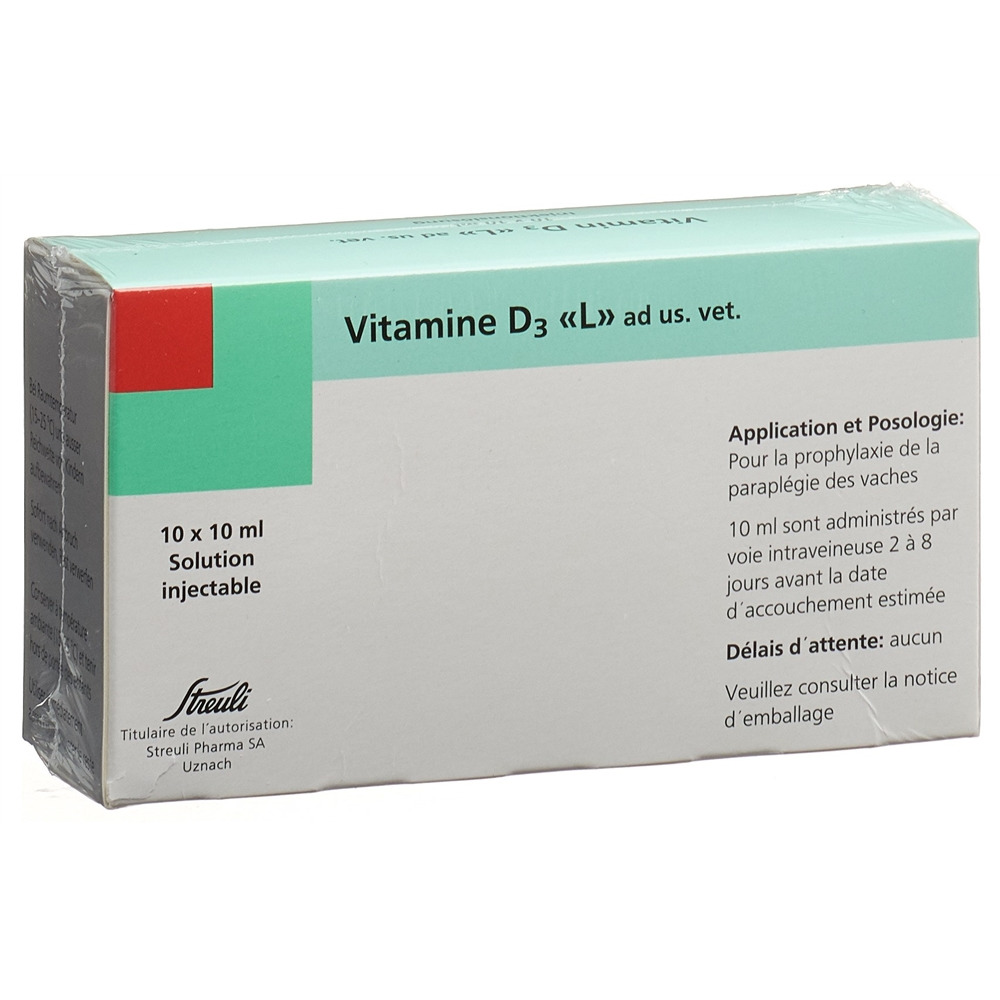 VITAMINE D3 L Inj Lös 1 Mio IE ad us. vet. Fl 10 ml, Bild 2 von 2