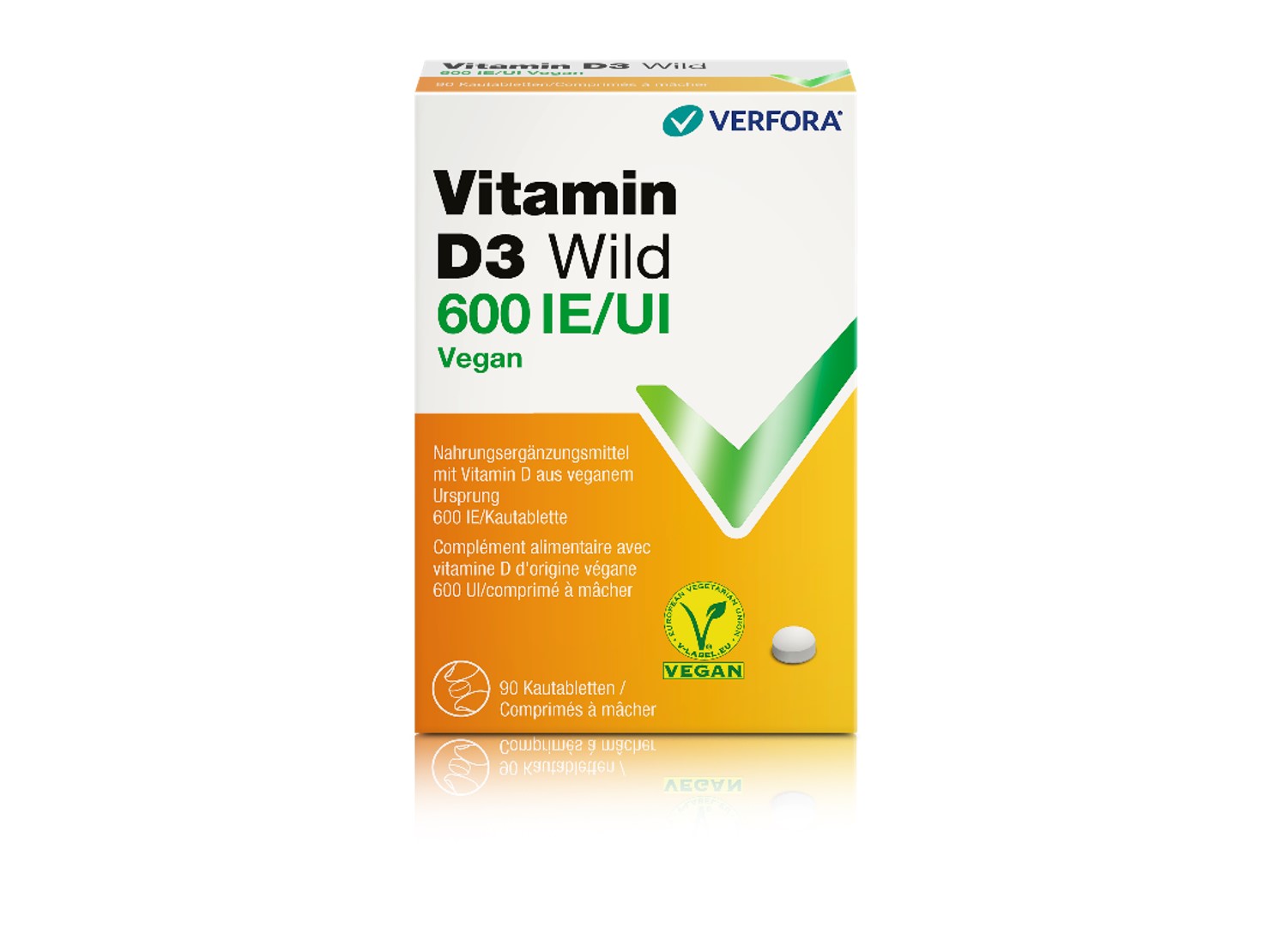 VITAMINE D3 WILD cpr croquer 600 IE vegan 90 pce