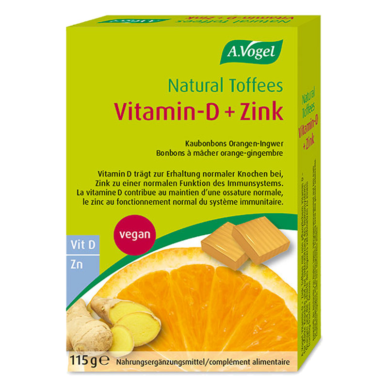 VOGEL natural toffees vitamine D+zinc, image principale