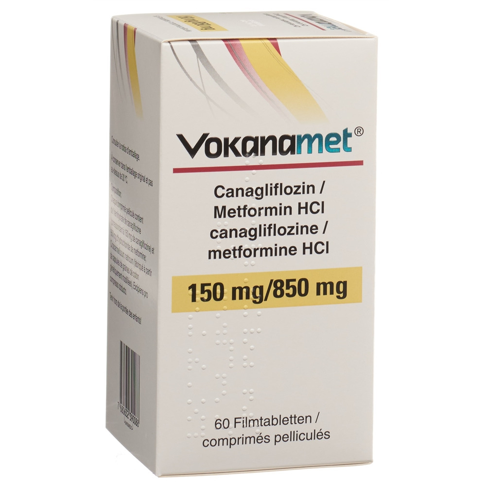 VOKANAMET cpr pell 150/850 mg bte 60 pce, image 2 sur 2