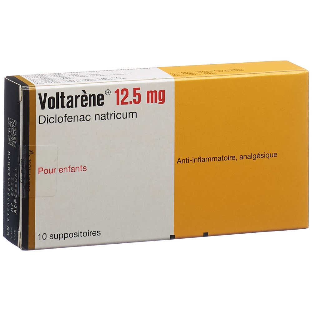 Voltaren supp 12.5 mg enf 10 pce, image 2 sur 2