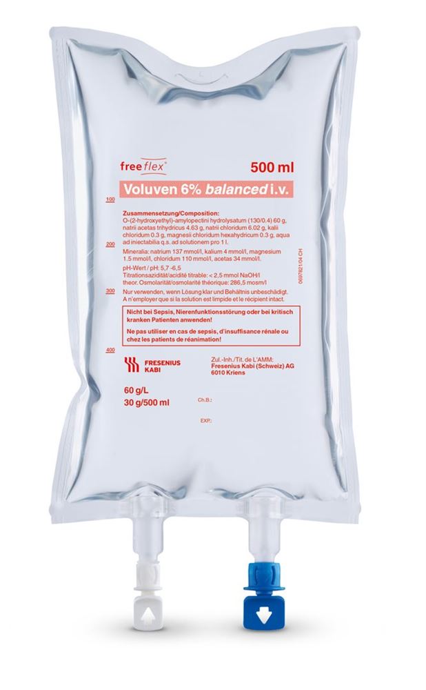 Voluven balanced Inf Lös 6 % 500ml Freeflex Freeflex 20 Stk | Online ...