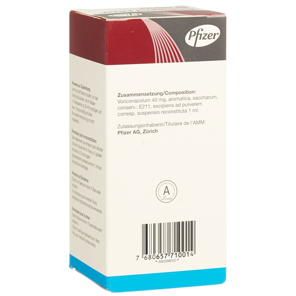 VORICONAZOLE Pfizer 40 mg/ml, image 2 sur 2