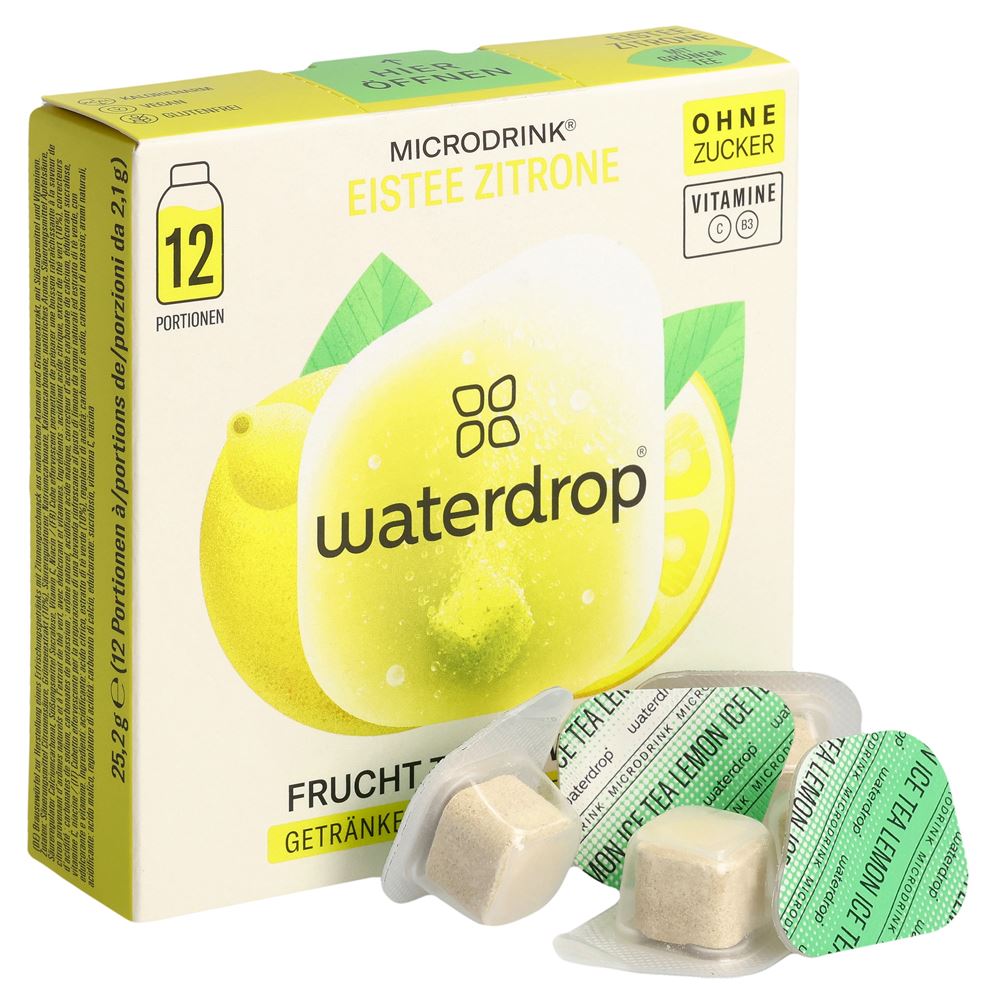 WATERDROP thé froid citron sans sucre box 25.2 g, image 2 sur 3