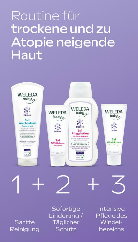 Weleda baby DERMA 3en1 baume lavant, image 5 sur 5