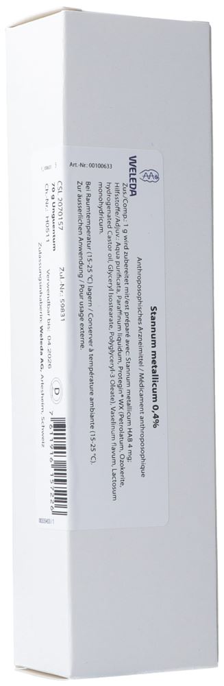 Weleda Stannum metallicum 0.4 %, Hauptbild