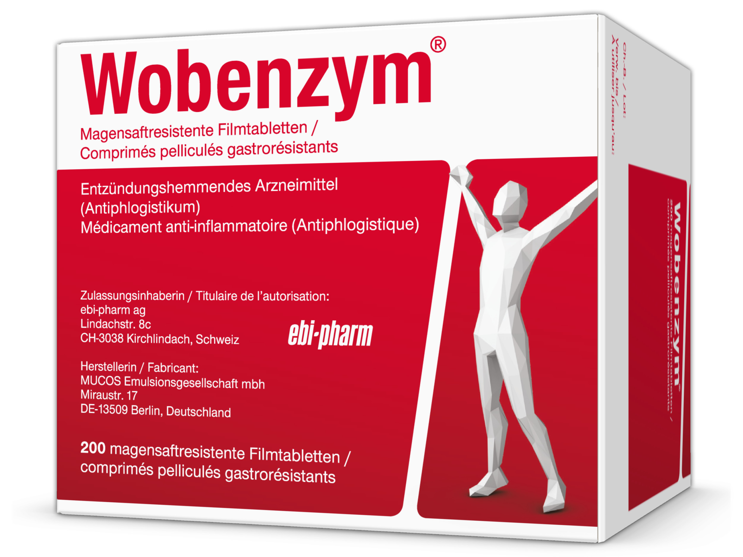 Wobenzym cpr pell gastro-résistantes blist 200 pce