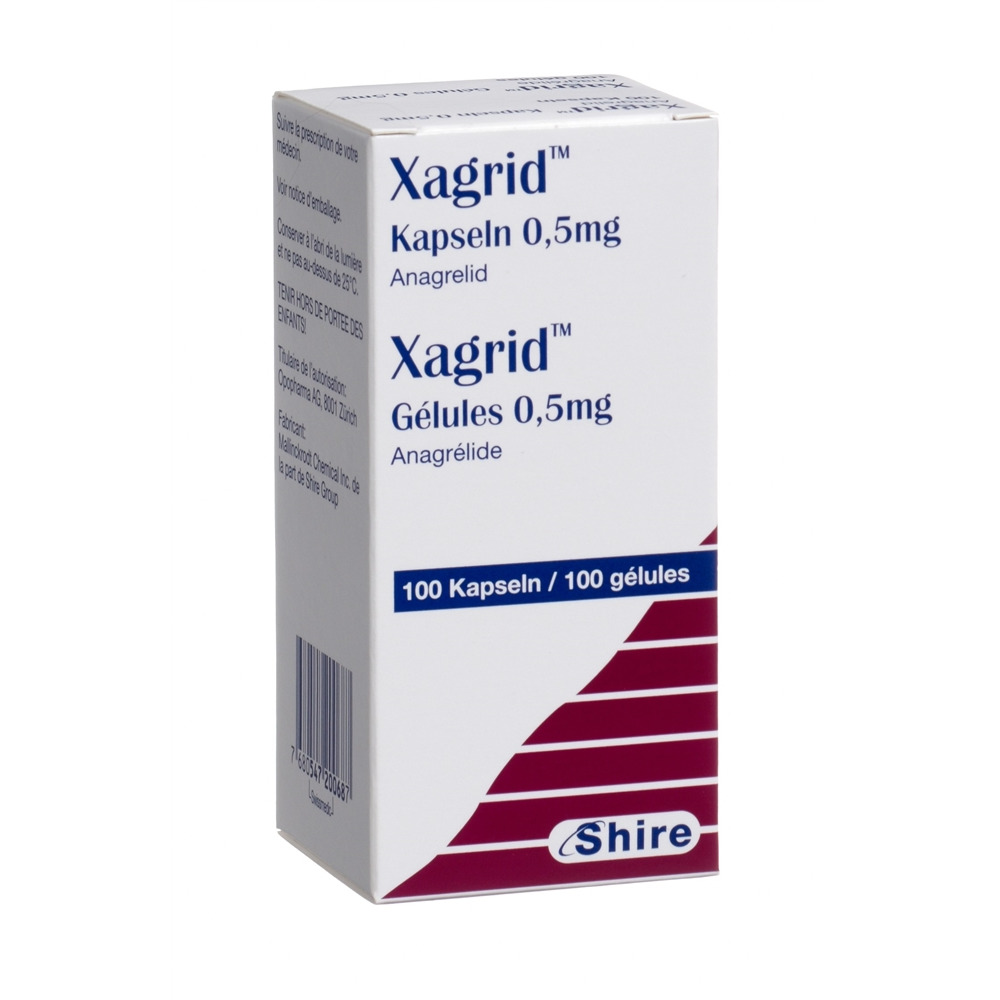 XAGRID Kaps 0.5 mg Ds 100 Stk, Hauptbild