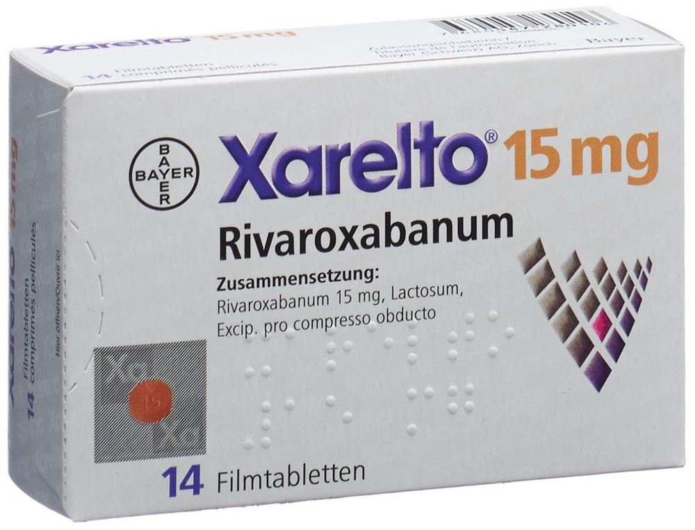 XARELTO cpr pell 15 mg blist 14 pce, image principale