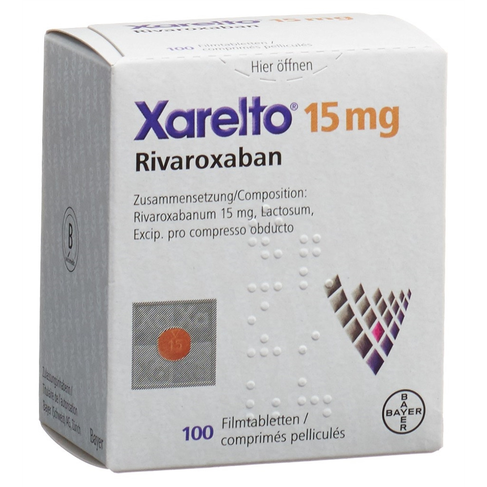 XARELTO Filmtabl 15 mg Ds 100 Stk, Hauptbild