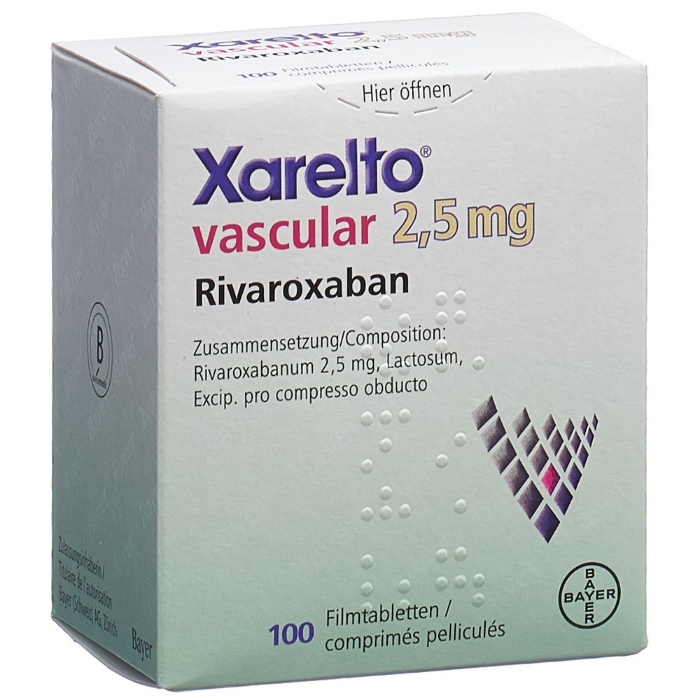 XARELTO vascular 2.5 mg, image principale