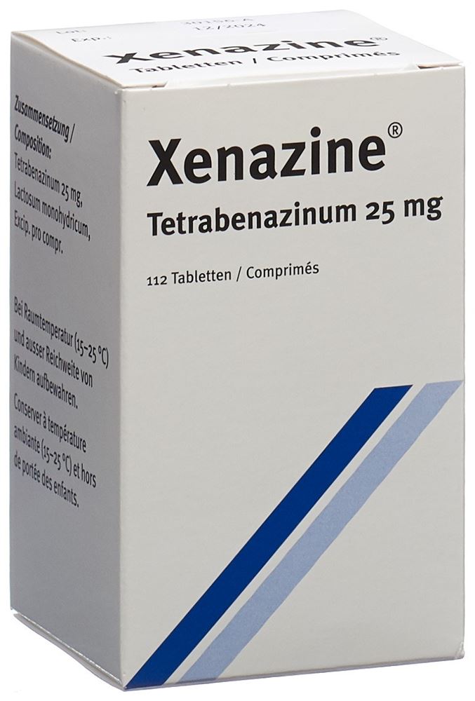 XENAZINE cpr 25 mg bte 112 pce, image principale