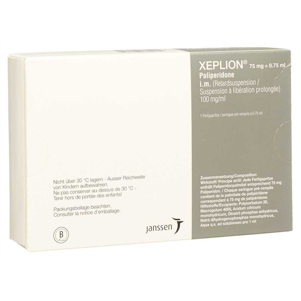 XEPLION Inj Susp 75 mg/0.75ml Fertspr 0.75 ml, Bild 2 von 2