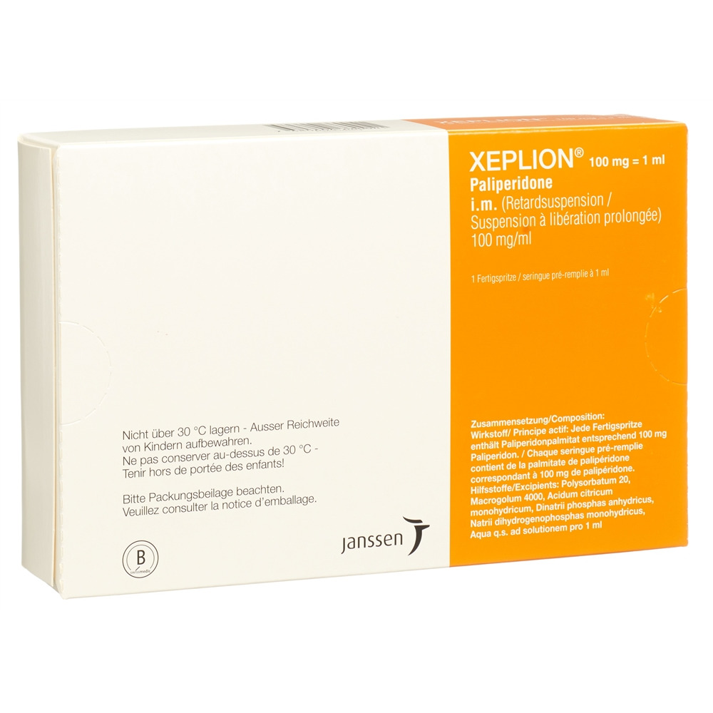 XEPLION susp inj 100 mg/ml ser pré 1 ml, image 2 sur 2