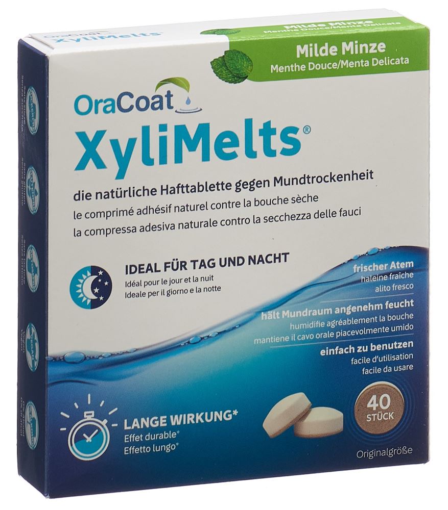 XYLIMELTS Hafttabletten gegen Mundtrockenheit
