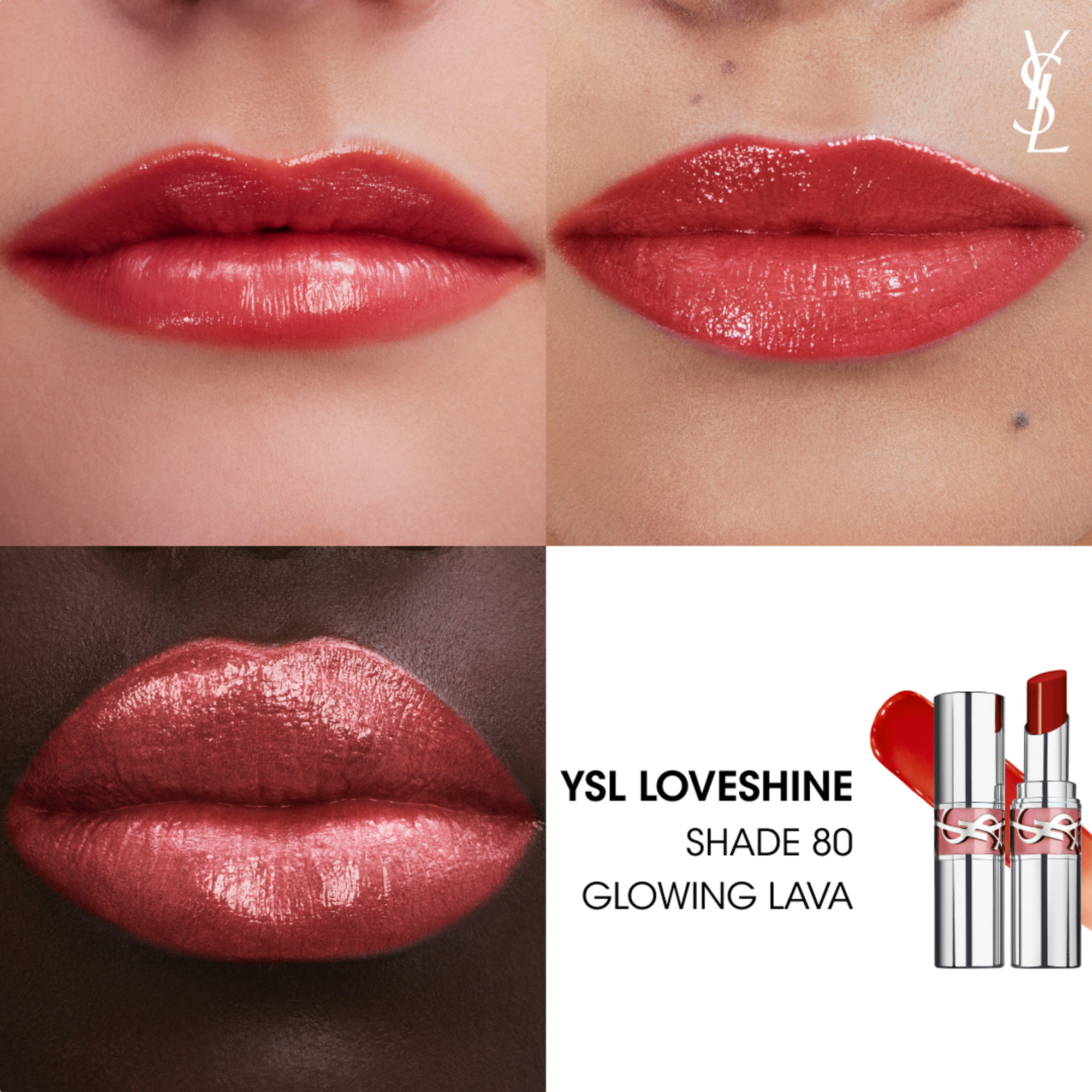 Yves Saint Laurent Loveshine Rouge Volupte Shine Lippenstift, image 3 sur 4