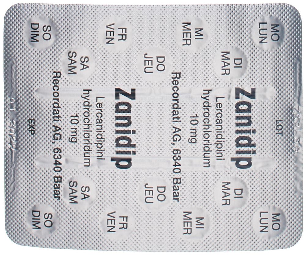 ZANIDIP Filmtabl 10 mg Blist 98 Stk, Bild 2 von 3