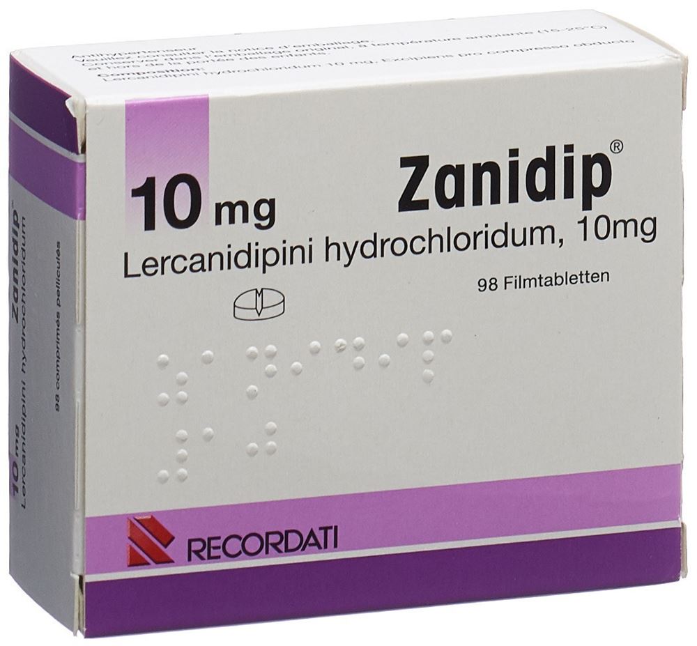 ZANIDIP Filmtabl 10 mg Blist 98 Stk, Hauptbild