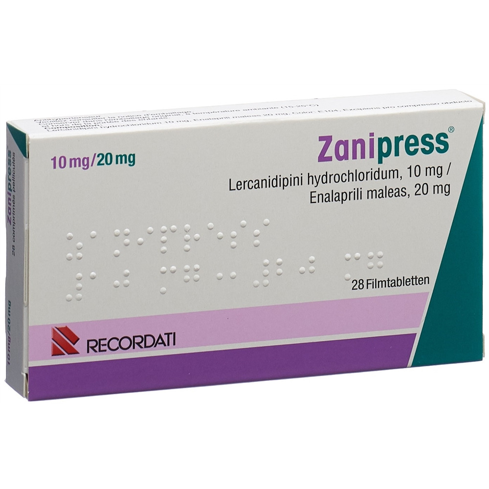 ZANIPRESS cpr pell 10/20 mg blist 28 pce, image principale