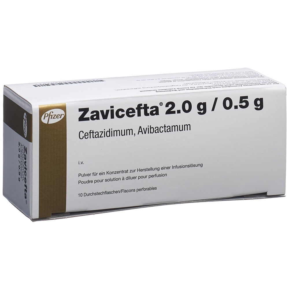 ZAVICEFTA Trockensub 2 g/0.5 g Durchstf 10 Stk, Hauptbild